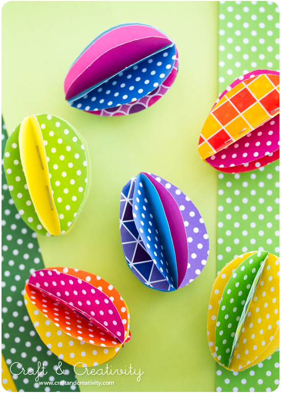 Uovo di Pasqua con cartoncini colorati e bottoni - Lavoretti Creativi